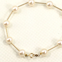 Load image into Gallery viewer, 4500130-White-Cultured-Pearl-14k-Gold-Bracelet-Fit-Your-Personal-Style