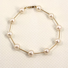 Load image into Gallery viewer, 4500130-White-Cultured-Pearl-14k-Gold-Bracelet-Fit-Your-Personal-Style