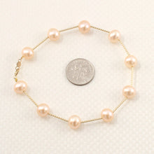 Load image into Gallery viewer, 4500132-Fit-Your-Personal-Style-Pink-Cultured-Pearl-14k-Tubes-Bracelet
