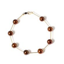 Load image into Gallery viewer, 4500133-Chocolate-Pearl-14k-Tubes-Bracelet-Fit-Your-Personal-Style