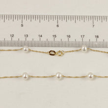 Load image into Gallery viewer, 4502170-14k-YG-Mini-White-Cultured-Pearl-Handcrafted-Tin-Cup-Bracelet