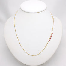 Load image into Gallery viewer, 580013-14k-Yellow-Solid-Gold-1.3mm-Highly-Polished-Figaro-Chain-Necklace