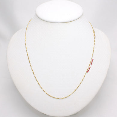 580013-14k-Yellow-Solid-Gold-1.3mm-Highly-Polished-Figaro-Chain-Necklace