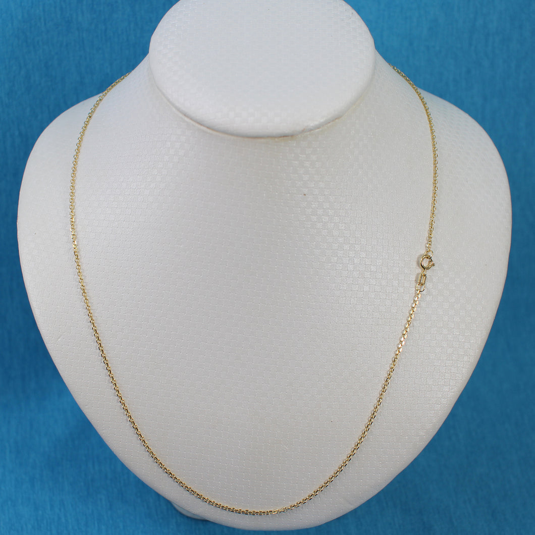 580022C-14k-Yellow-Solid-Gold-Cable-D/C-Style-Chain-Necklace