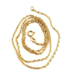 580022C-14k-Yellow-Solid-Gold-Cable-D/C-Style-Chain-Necklace