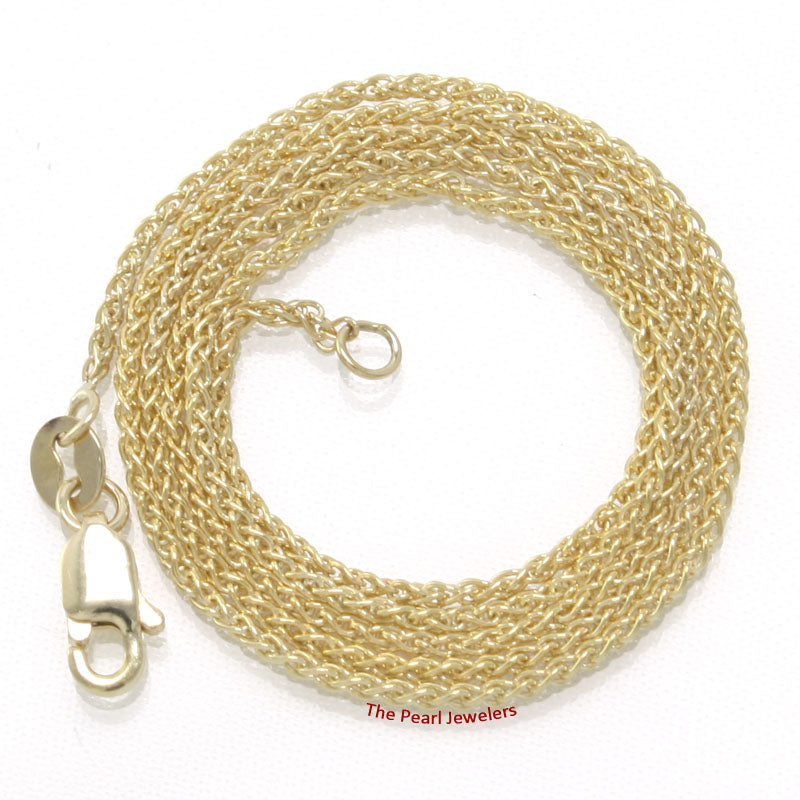 580025-14k-Solid-Yellow-Gold-Round-Wheat-Style-Chain-Necklace