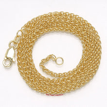 Load image into Gallery viewer, 580026-14k-Solid-Yellow-Gold-Round-Wheat-Style-Chain-Necklace