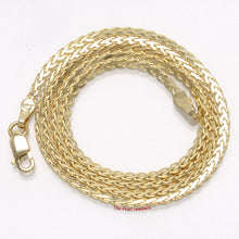 Load image into Gallery viewer, 580029-Solid-14k-Yellow-Gold-Chain-1.9mm-Width-Flat-Wheat-Style-Necklace