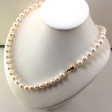 Load image into Gallery viewer, 600226B24-14k-YG-Clasp-Genuine-Cultured-Pearl-Hand-Knot-Necklace