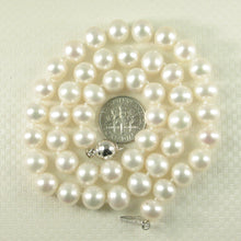 Load image into Gallery viewer, 600248S24-Beautiful-White-Pearl-Hand-Knot-Necklace-925-Silver-Clasp