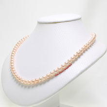 Load image into Gallery viewer, 600365G24-Love-Hearts-Peach-Cultured-Pearl-Necklace-Safely-Clasp