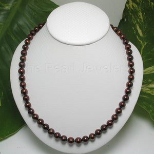 600371G24-Simple-Beautiful-Chocolate-Pearl-Hand-Knot-Necklace