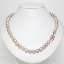 Load image into Gallery viewer, 600569S24-Silver-925-Clasps-Natural-Pink-Pearl-Knot-Pearl-Necklaces