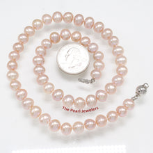 Load image into Gallery viewer, 600569S24-Silver-925-Clasps-Natural-Pink-Pearl-Knot-Pearl-Necklaces
