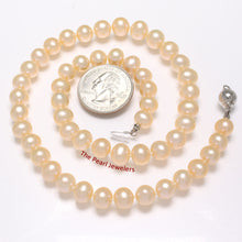 Load image into Gallery viewer, 600571S24-Silver-925-Clasps-Natural-Peach-Pearl-Hand-Knot-Necklace