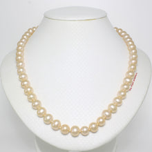 Load image into Gallery viewer, 600571S24-Silver-925-Clasps-Natural-Peach-Pearl-Hand-Knot-Necklace