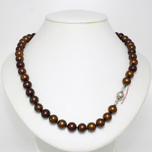 Load image into Gallery viewer, 600763S24-Chocolate-Cultured-Pearl-Hand-Knot-Strand-Necklace