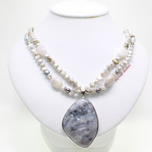 Load image into Gallery viewer, 603309S352D-Simple-Purple-Baroque-Pearl-Agate-Double-Strand-Necklace