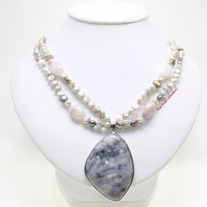 603309S352D-Simple-Purple-Baroque-Pearl-Agate-Double-Strand-Necklace