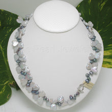 Load image into Gallery viewer, 613144S31-Unique-Design-Heart-Shape-Coin-Rice-Pearl-Necklace