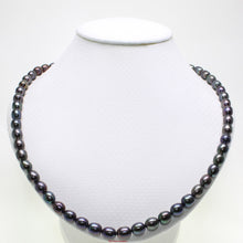 Load image into Gallery viewer, 620043G28-6-7mm-Black-Freshwater-Pearl-Necklace