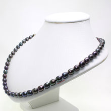 Load image into Gallery viewer, 620043G28-6-7mm-Black-Freshwater-Pearl-Necklace
