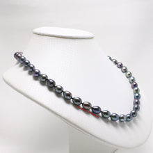 Load image into Gallery viewer, 620401A35-7-8mm-Black-Cultured-Pearl-Necklace-with-14kt-White-Gold