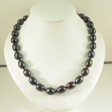 Load image into Gallery viewer, 620441G24-Football-Shaped-Black-Freshwater-Pearl-Knot-Necklace