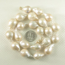 Load image into Gallery viewer, 620538D34-Baroque-Nucleated-Pearl-Necklace-14k-Yellow-Gold-Clasp