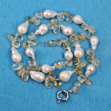 Load image into Gallery viewer, 629271G411-Baroque-Freshwater-Pearl-Golden-Citrine-Quartz-Necklaces