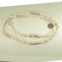 Load image into Gallery viewer, 630177P-White-Pink-Baroque-Peanut-Shaped-Endless-Necklace