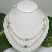Load image into Gallery viewer, 6405040-Quartz-Roundel-White-Cultured-Freshwater-Pearls-Endless-Necklace