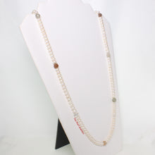 Load image into Gallery viewer, 6405040-Quartz-Roundel-White-Cultured-Freshwater-Pearls-Endless-Necklace