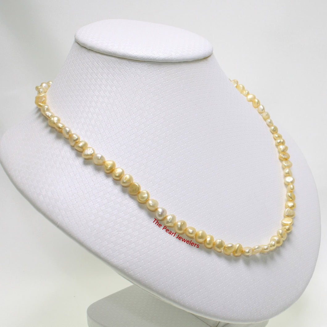 641001G26-Golden-Yellow-Small-Baroque-Pearl-Simple-Style-Necklace