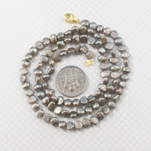 Load image into Gallery viewer, 641035G26-Gray-Simple-Beautiful-Small-Baroque-Pearls-Necklace