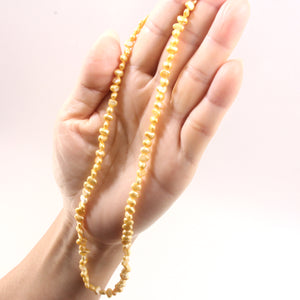 643625G26-Golden-Small-Baroque-Pearl-Simple-Style-Necklace