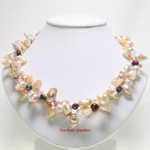 Load image into Gallery viewer, 649739S31-Peach-Tone-Baroque-Freshwater-Pearls-Twist-Necklace