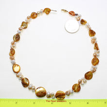 Load image into Gallery viewer, 649987G26-Golden-Mother-of-Pearl-Freshwater-Pearls-Simple-Style-Necklace