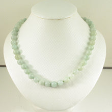 Load image into Gallery viewer, 650082S31-Celadon-Green-Jadeite-Knot-Between-Round-Bead-Necklace