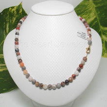 Load image into Gallery viewer, 650109G26-6mm-Multi-Color-Agate-Necklace
