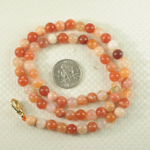 650136G26-Multi-Color-Red-Agate-Bead-Strand-Necklace