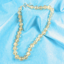 Load image into Gallery viewer, 650160C37-14k-Yellow-Gold-Clasp-Bead-Golden-Citrine-Knot-Necklace