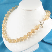 Load image into Gallery viewer, 650160C37-14k-Yellow-Gold-Clasp-Bead-Golden-Citrine-Knot-Necklace