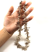 Load image into Gallery viewer, 650854G41-Tube-Chip-Smoke-Quartz-Jumbo-Spring-Ring-Clasp-Necklace