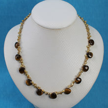 Load image into Gallery viewer, 6936039G26-Heart-Shaped-Tiger-Eye-Keshi-Pearl-Necklace