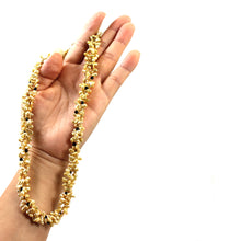 Load image into Gallery viewer, 6936049G49C-Three-Strand-Golden-Green-Keshi-Pearl-Necklace