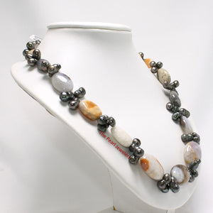 696025S23B-Baroque-Agate-Black-Freshwater-Pearl-Handcrafted-Necklace