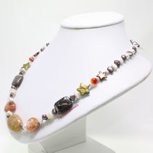 Load image into Gallery viewer, 696028S23-Simple-Combination-of-Color-Baroque-Pearl-Agate-Necklace