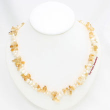 Load image into Gallery viewer, 696034S23-Baroque-Freshwater-Pearls-Aquamarine-Twist-Design-Necklace