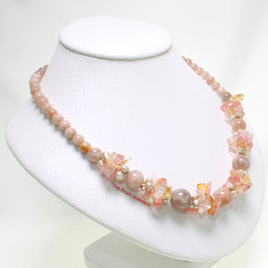 696036S23-Baroque-Pearls-Gemstone-Agate Beautiful-Unique-Necklace